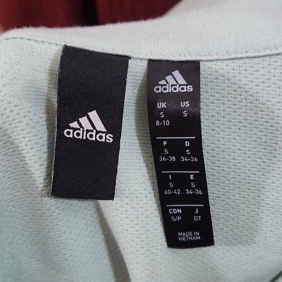 Womens Adidas Logo Jacquard Half Zip Sweatshirt - Picture 9 of 11